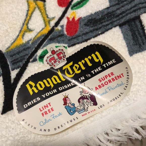 Vintage Kitchen Towel-Farm House Chic-Retro Vibes-NWT-Double Sided Image - Picture 2 of 8